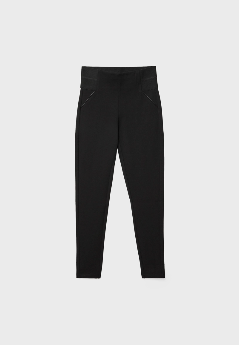 Леггинсы с комбинированным поясом