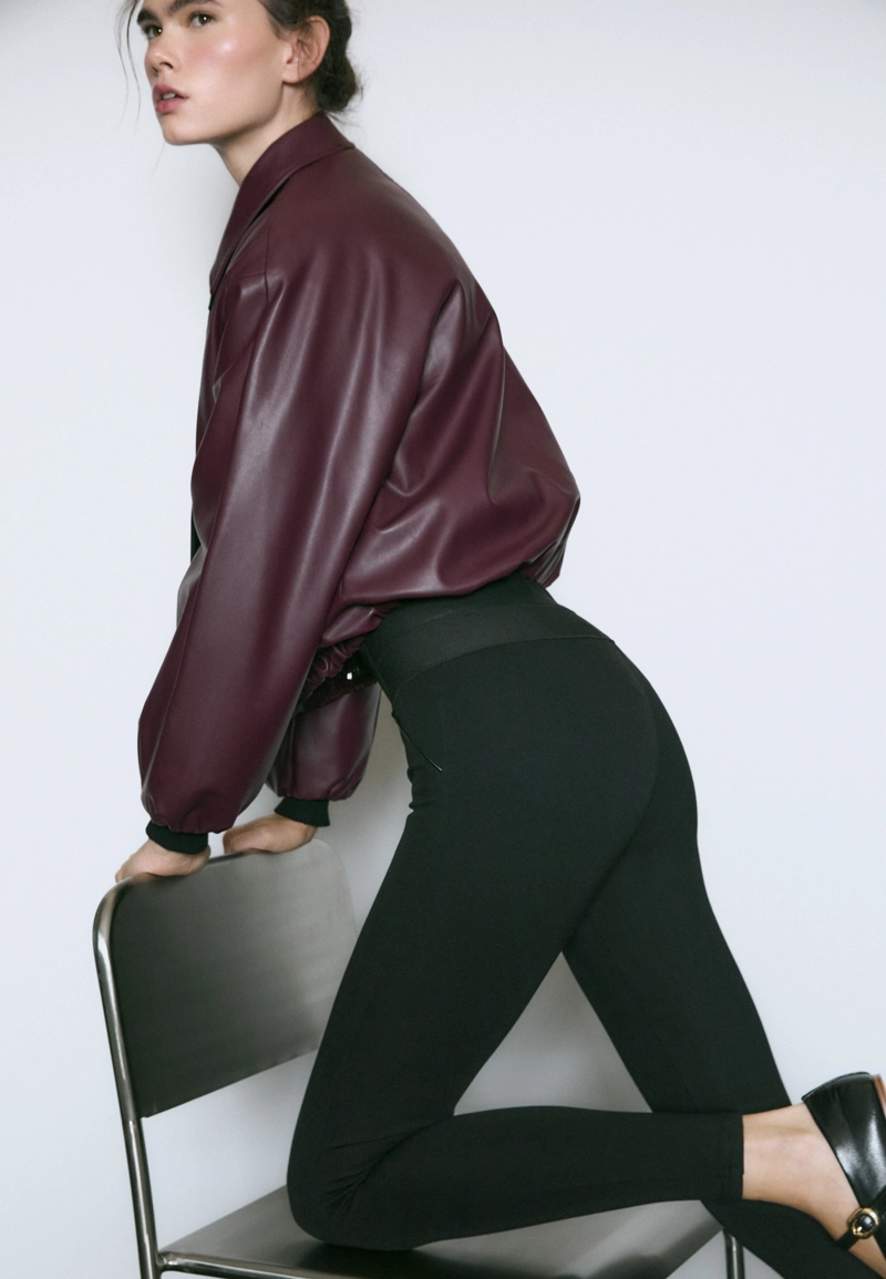 Леггинсы с комбинированным поясом