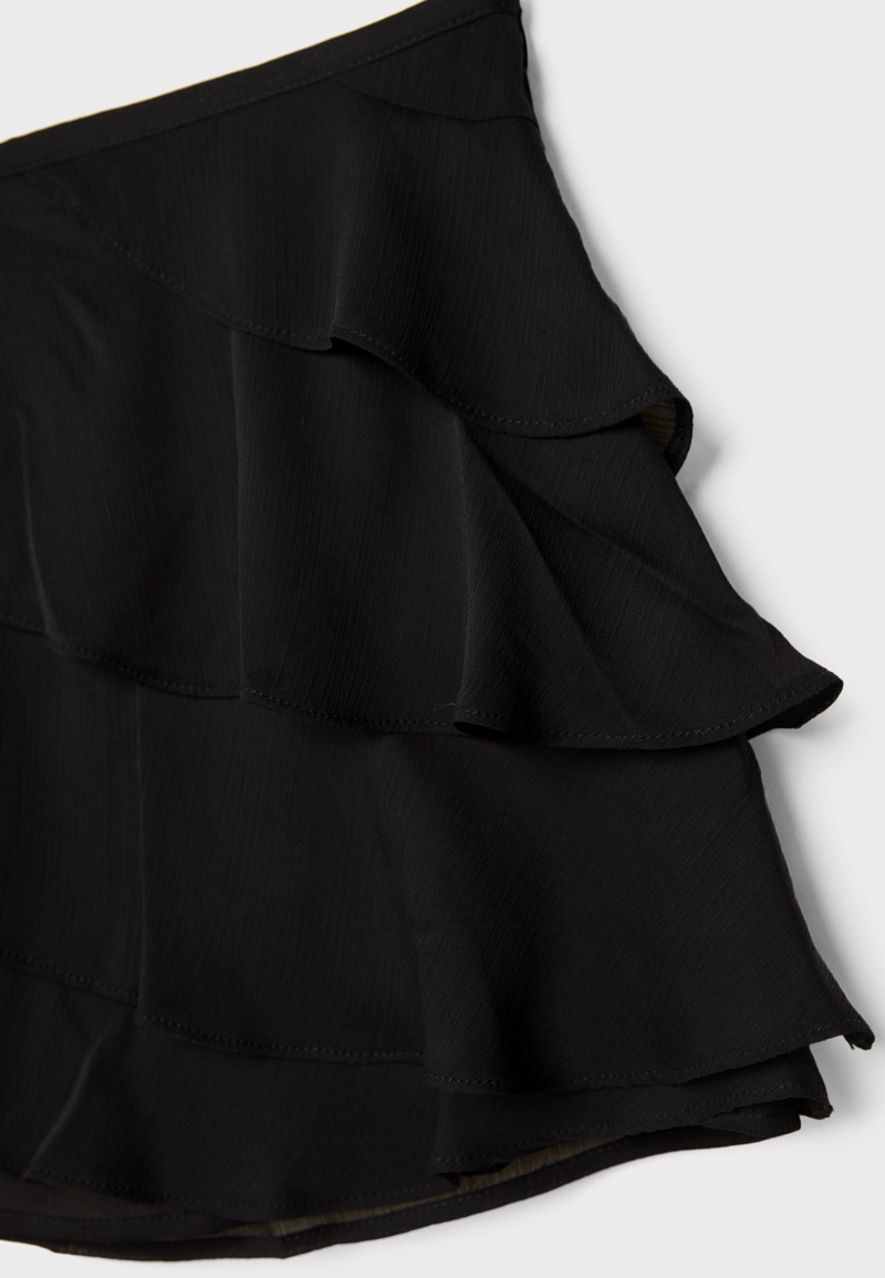 Юбка-шорты мини с воланами