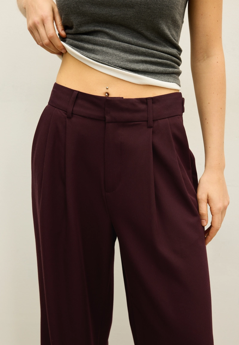 Широкие брюки с регулируемой посадкой l04536428