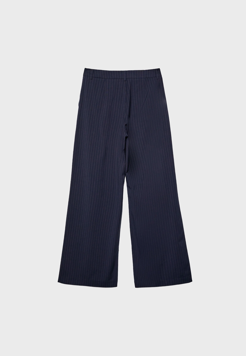 Повседневные брюки в полоску с перекрестной талией