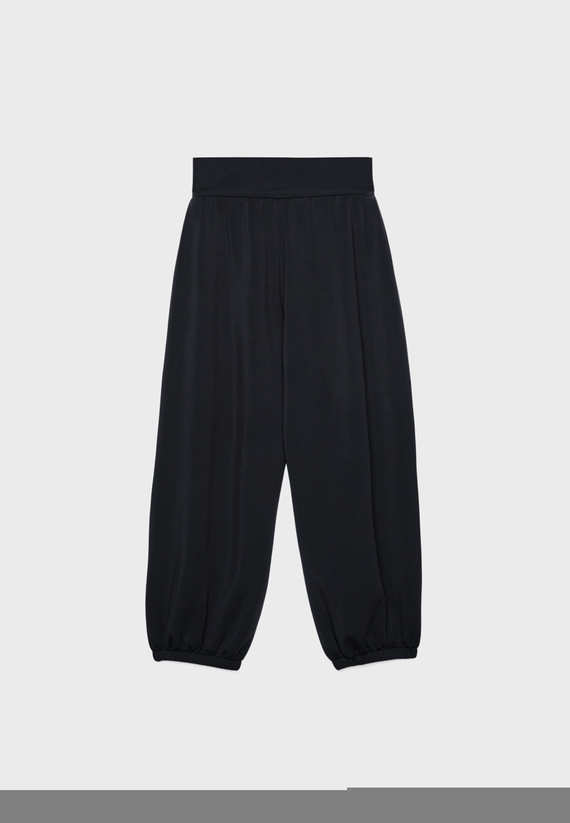 Мягкие брюки-джоггеры «рукава-фонарики» с отворотом на талии