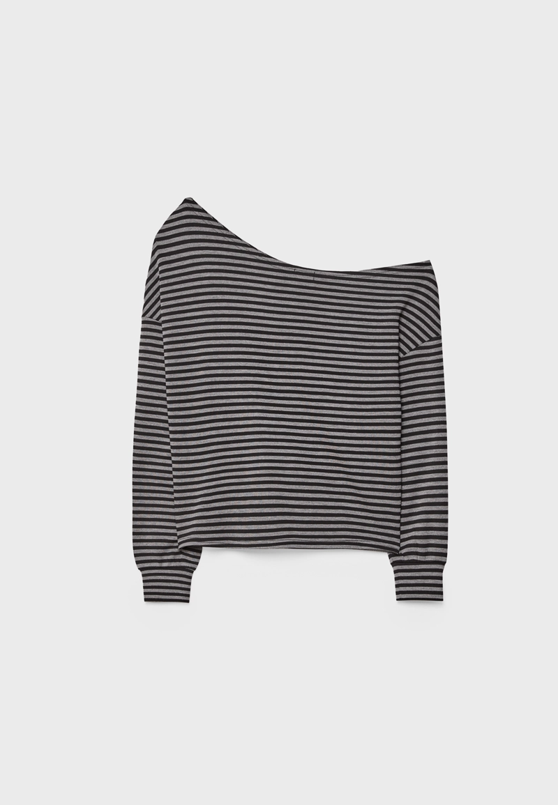 Толстовка с открытым плечом, мягкая на ощупь