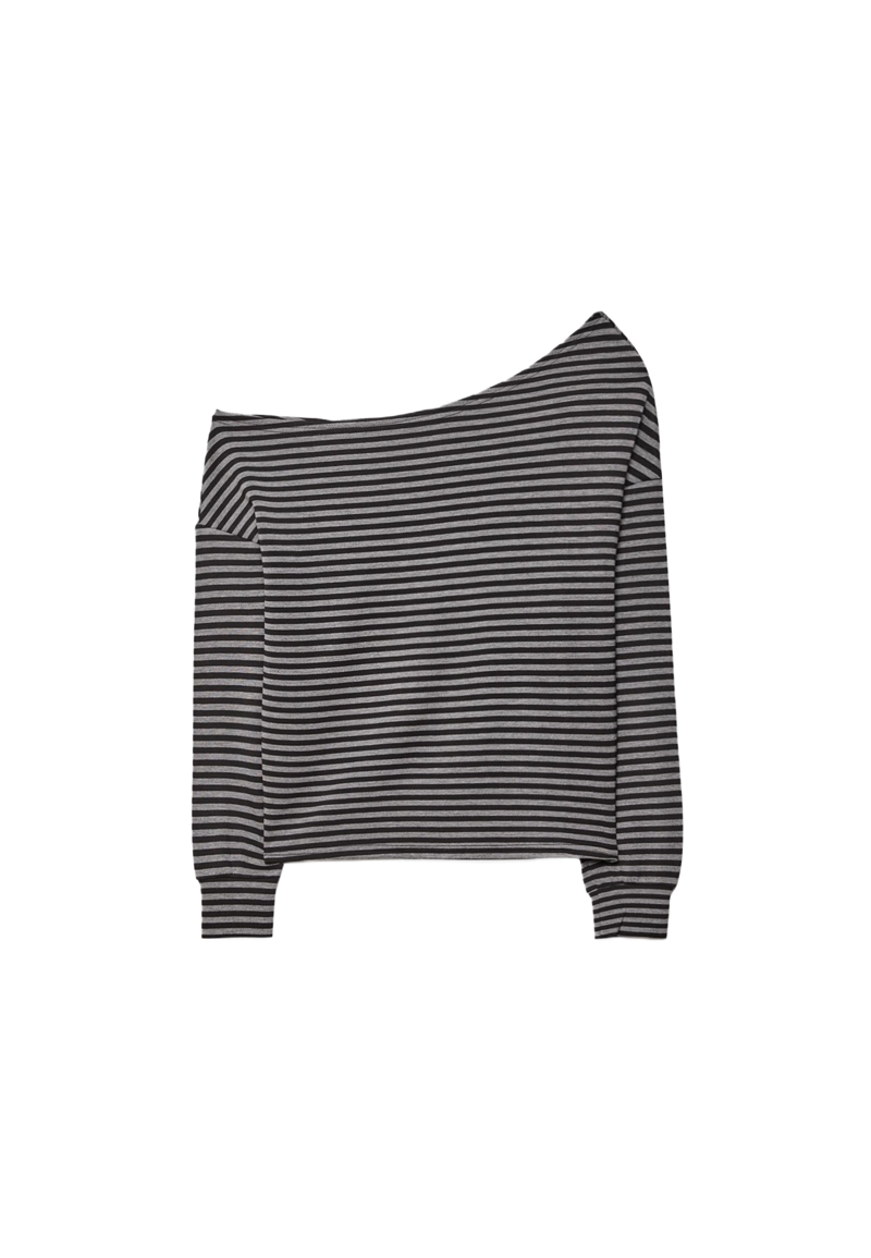 Толстовка с открытым плечом, мягкая на ощупь