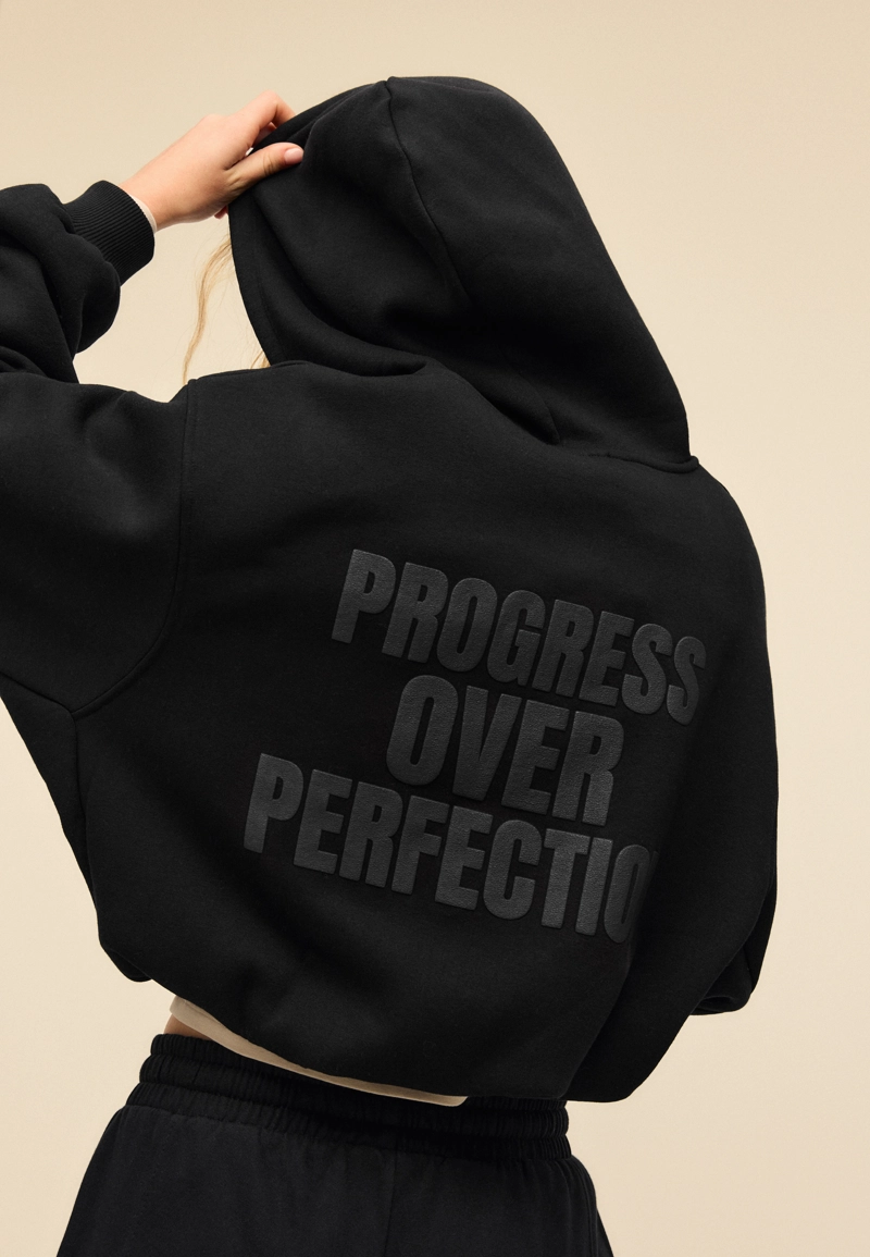 Толстовка-бомбер с принтованным капюшоном