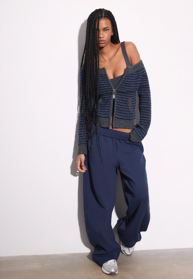 Кардиган с воротником-лодочкой и молнией