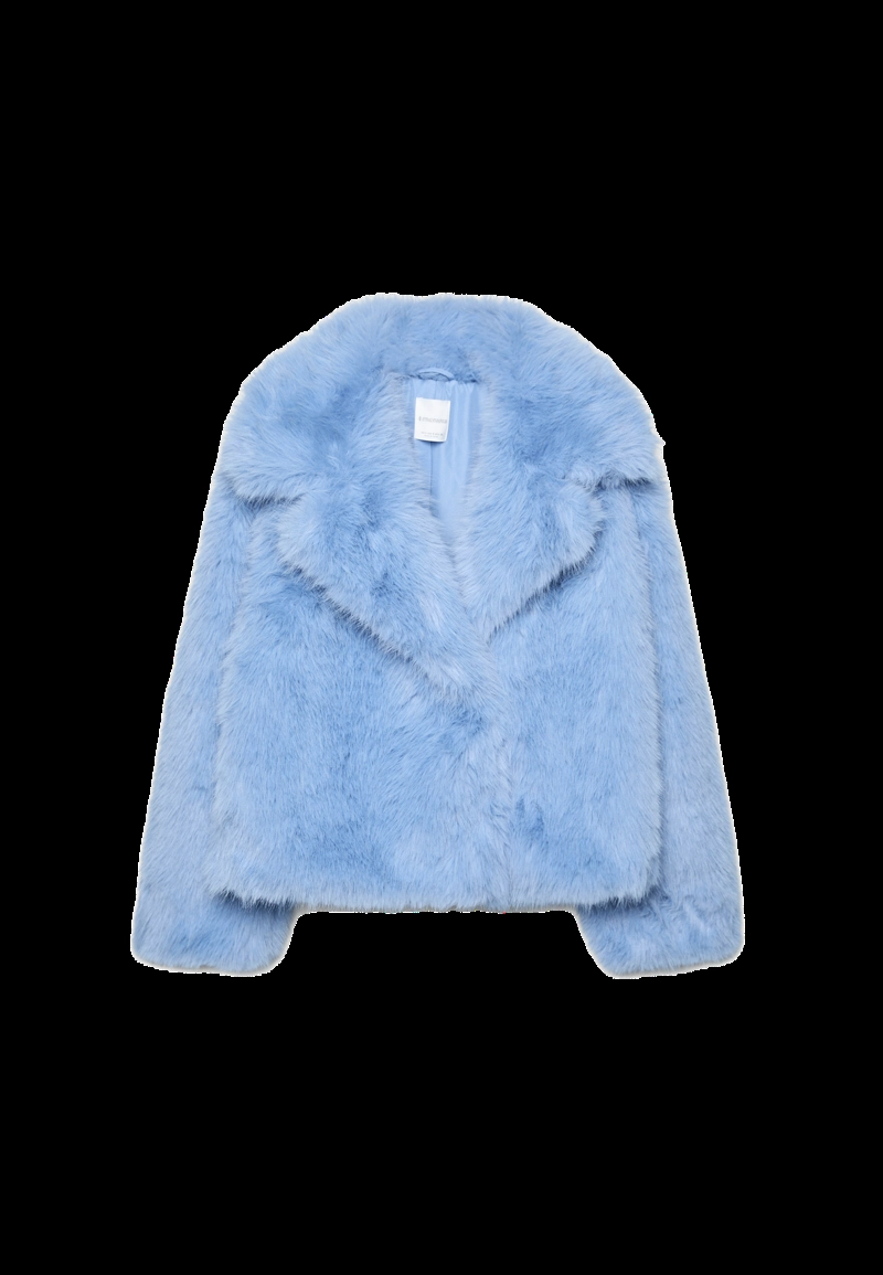 Куртка из искусственного меха с лацканами