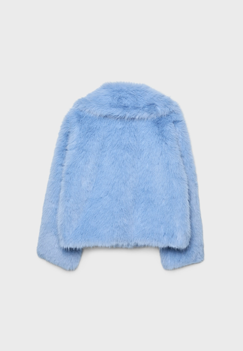 Куртка из искусственного меха с лацканами