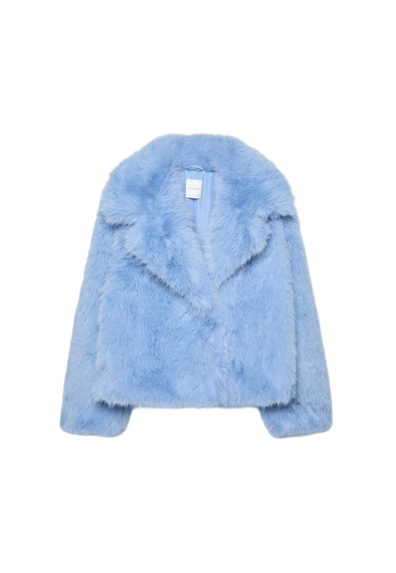 Куртка из искусственного меха с лацканами
