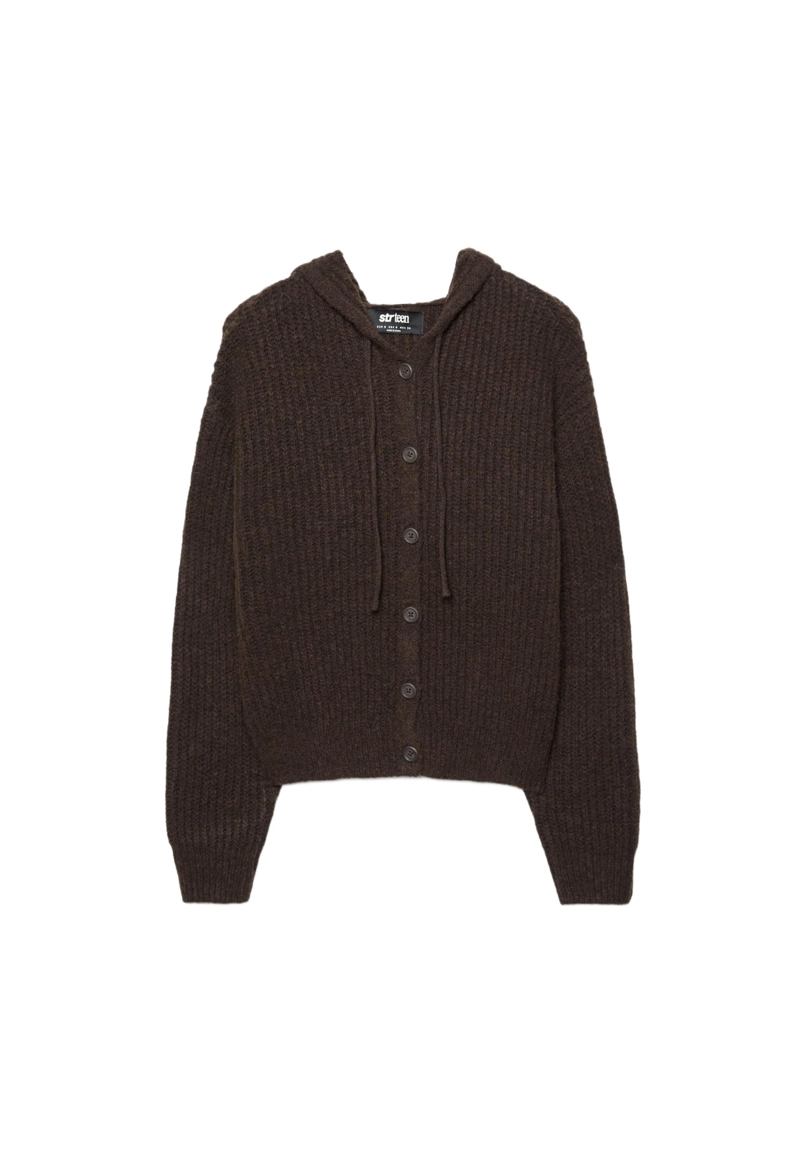 Кардиган с капюшоном на пуговицах