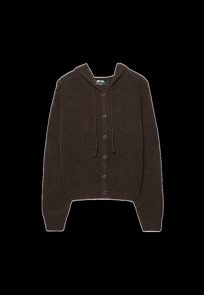 Кардиган с капюшоном на пуговицах