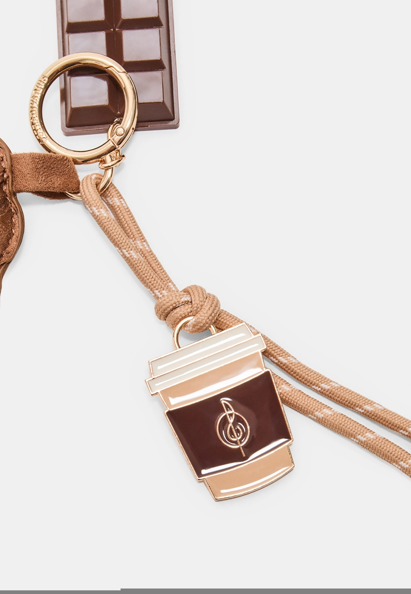 Брелок-подвеска «Кофе и круассан»