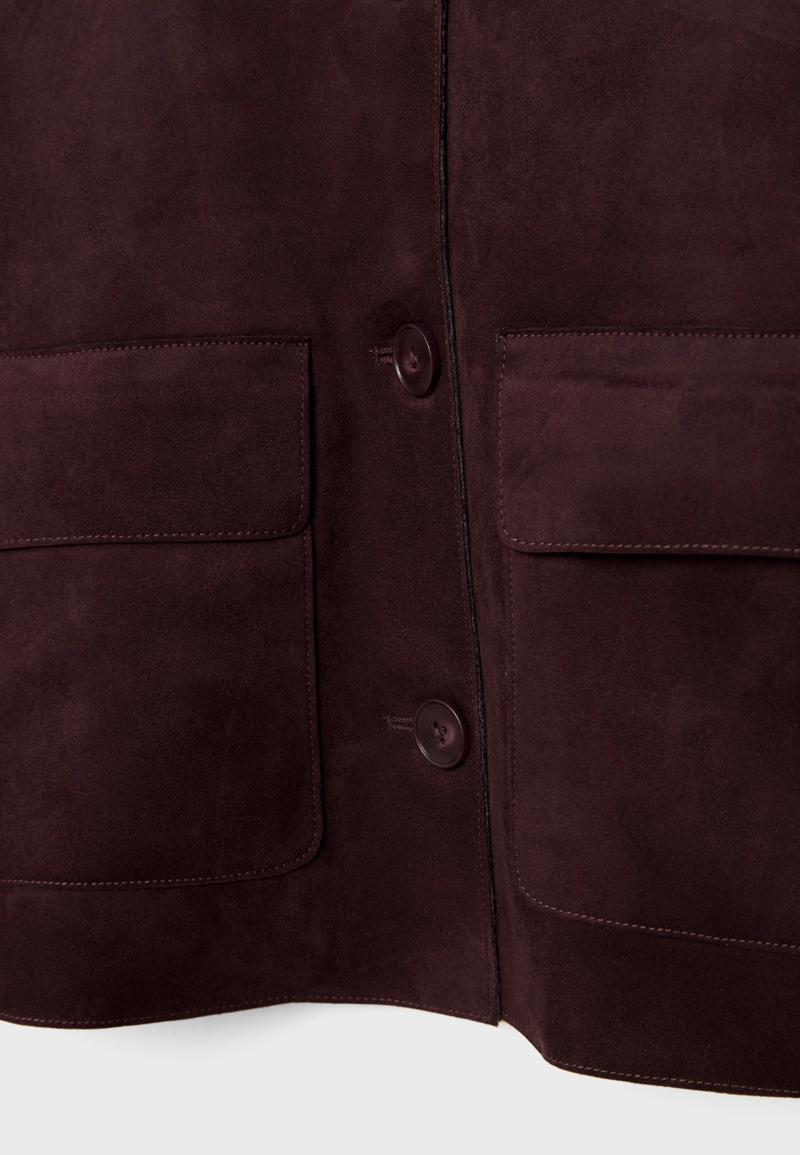 Куртка с карманами из искусственной замши