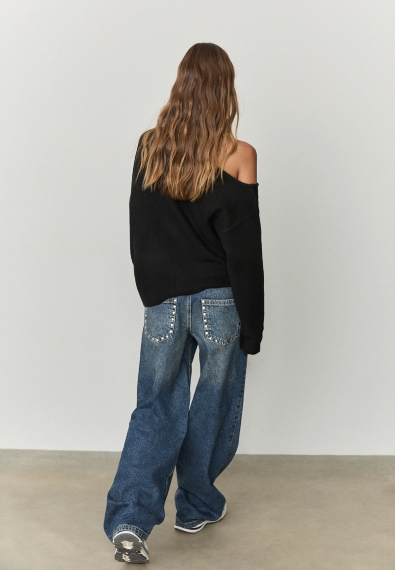 Асимметричный трикотажный джемпер