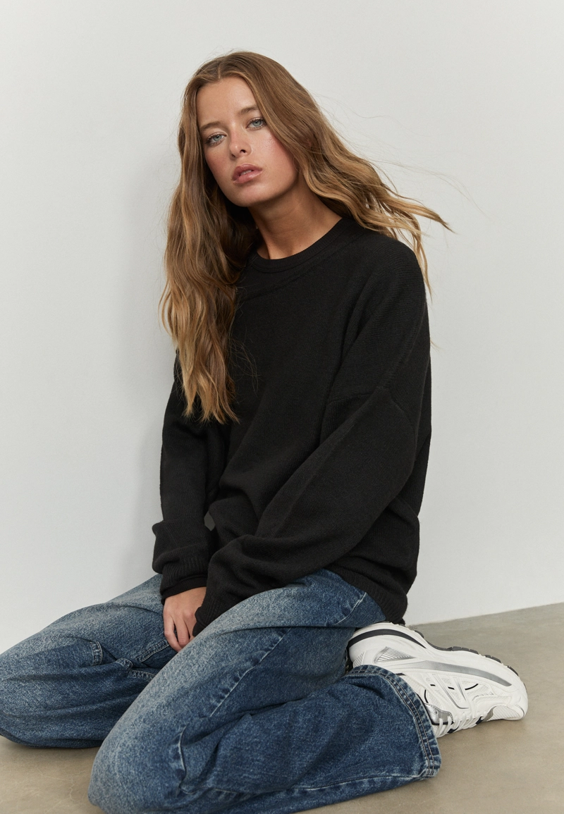 Асимметричный трикотажный джемпер