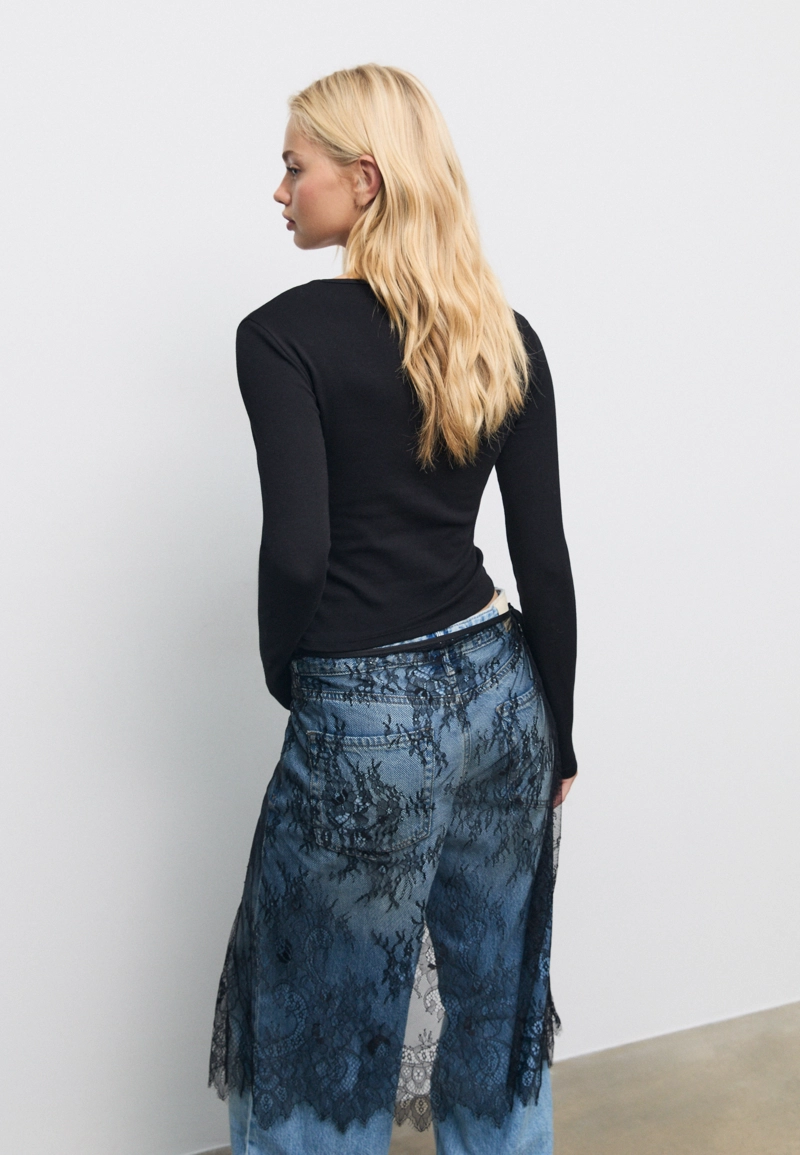 Базовая хлопковая футболка с длинными рукавами