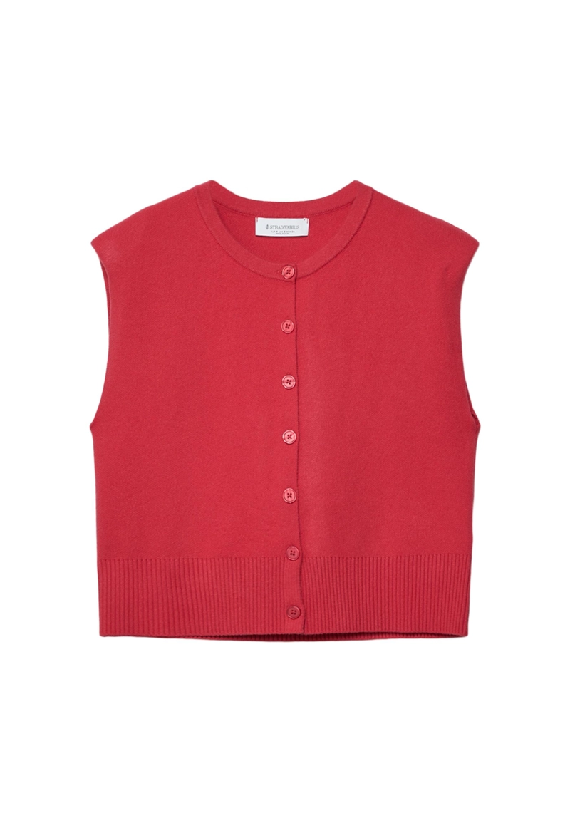 Трикотажный жилет с подплечниками