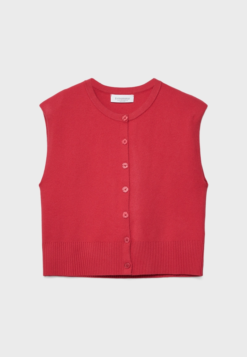 Трикотажный жилет с подплечниками