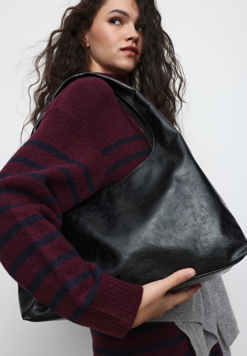 Мягкая сумка на плечо из искусственной кожи