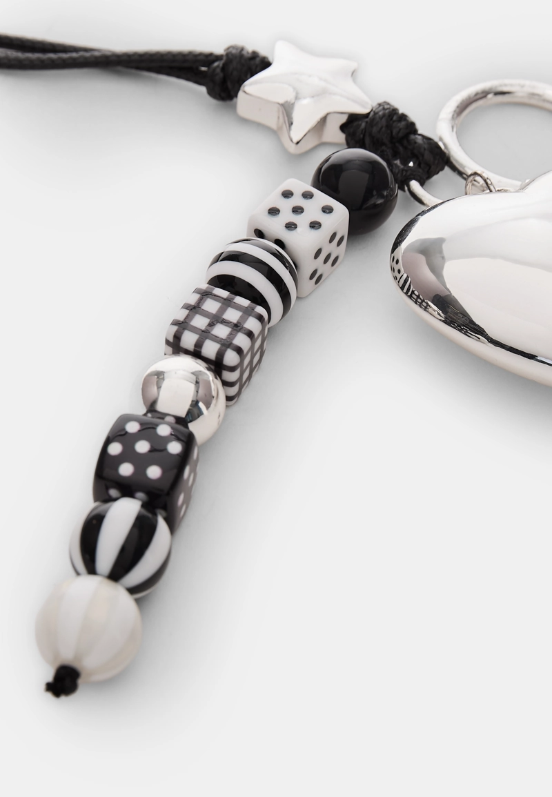 Брелок-подвеска «Сердце» с бусинами