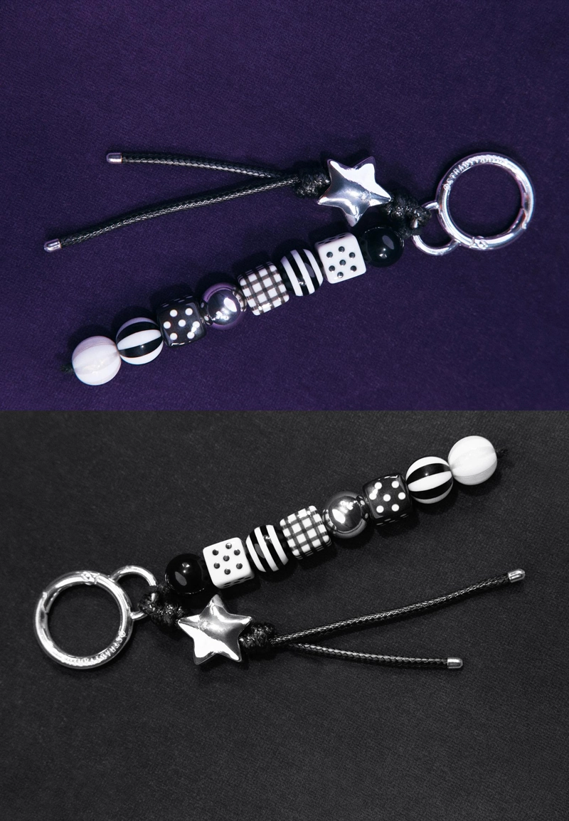 Брелок-подвеска «Сердце» с бусинами