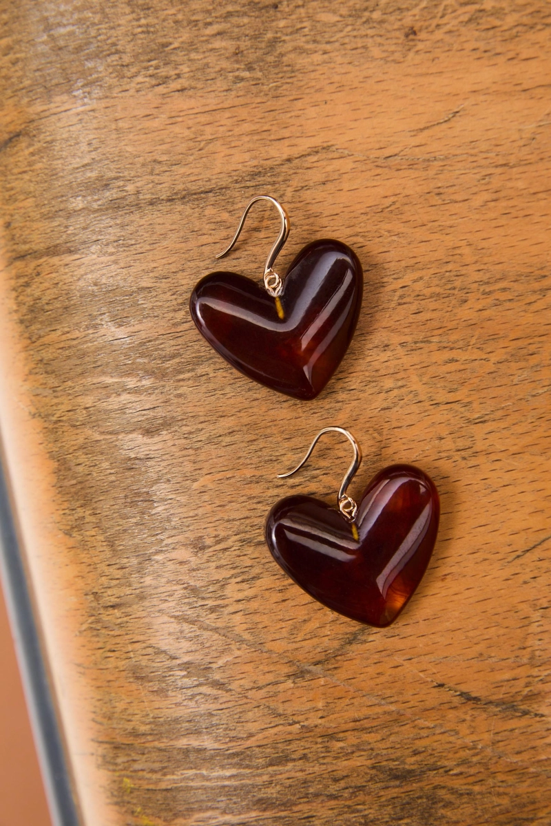 Набор из 2 асимметричных серег в форме сердца