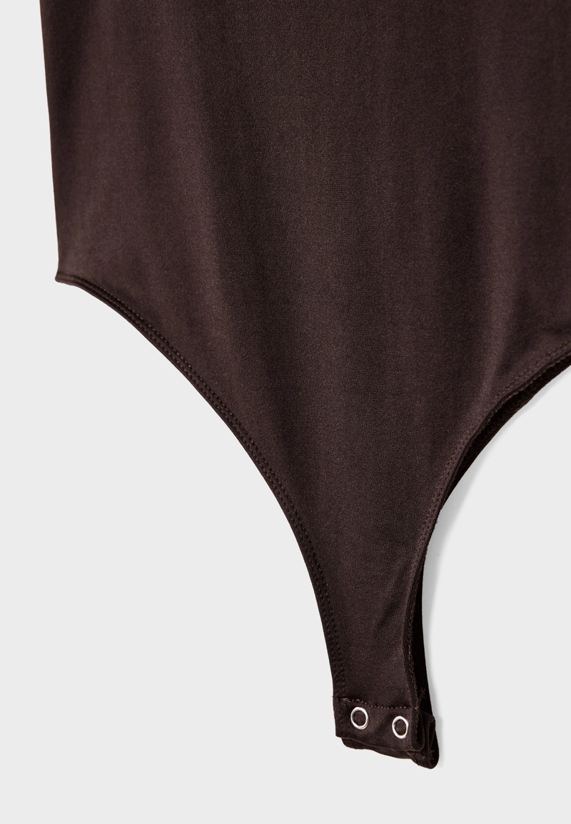 Боди из полиамида с квадратным вырезом