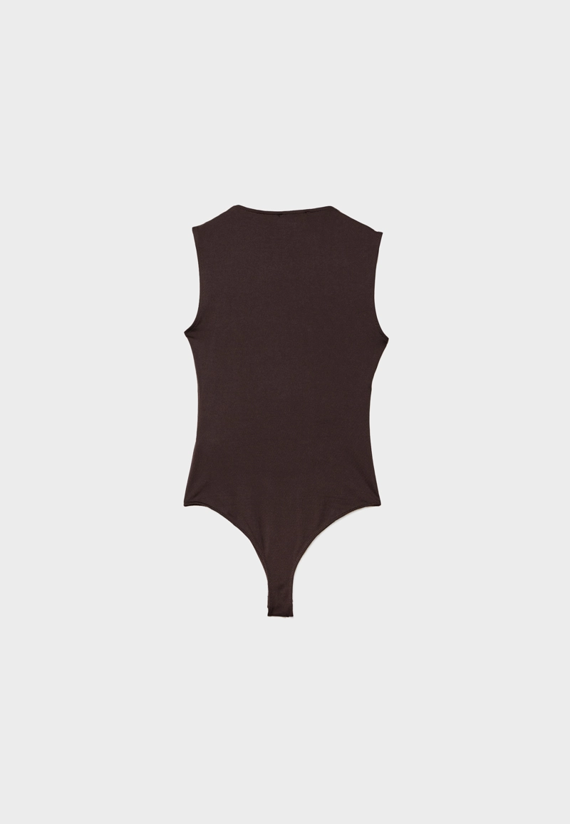 Боди из полиамида с квадратным вырезом