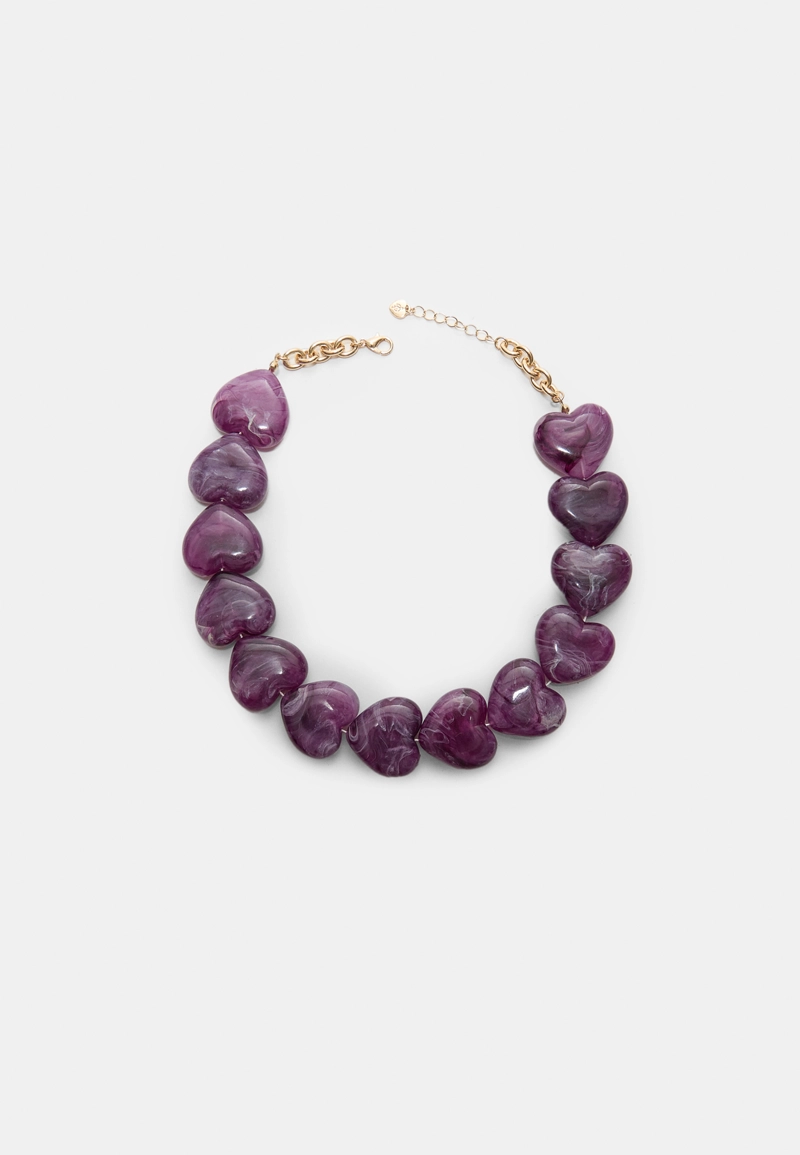 Объемное колье «Сердечки»