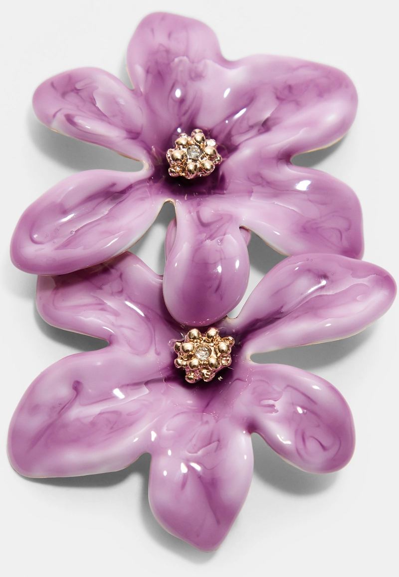 Эмалированные серьги-цветки