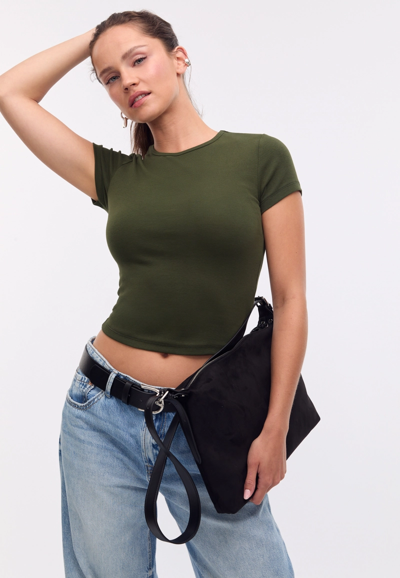 Сумка на плечо из мягкого материала