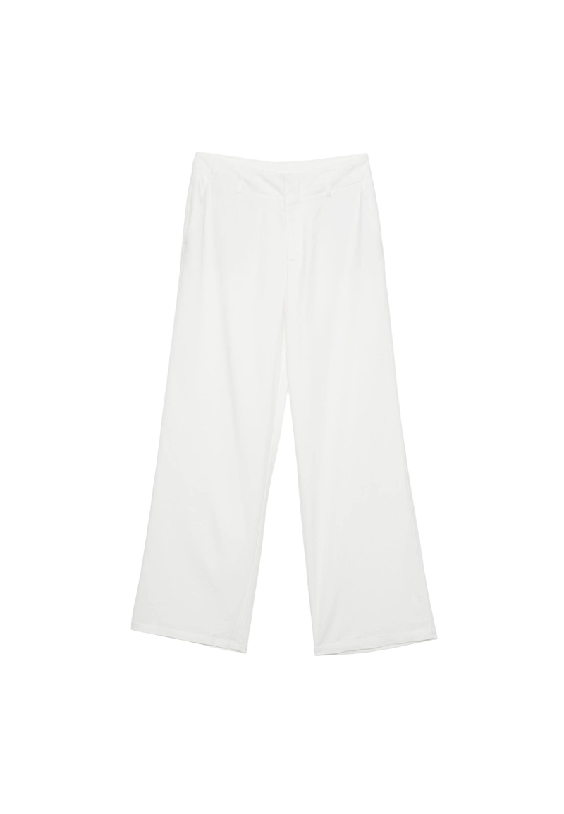 Прямые струящиеся брюки под льняную ткань