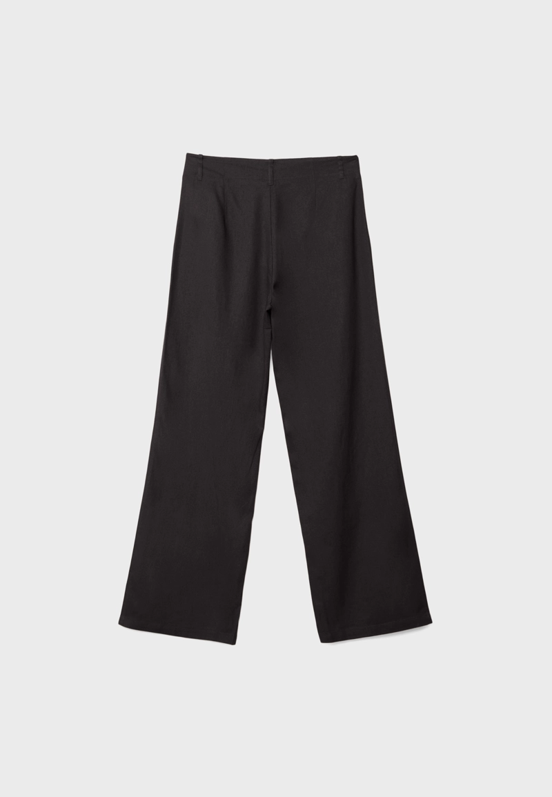 Прямые струящиеся брюки под льняную ткань