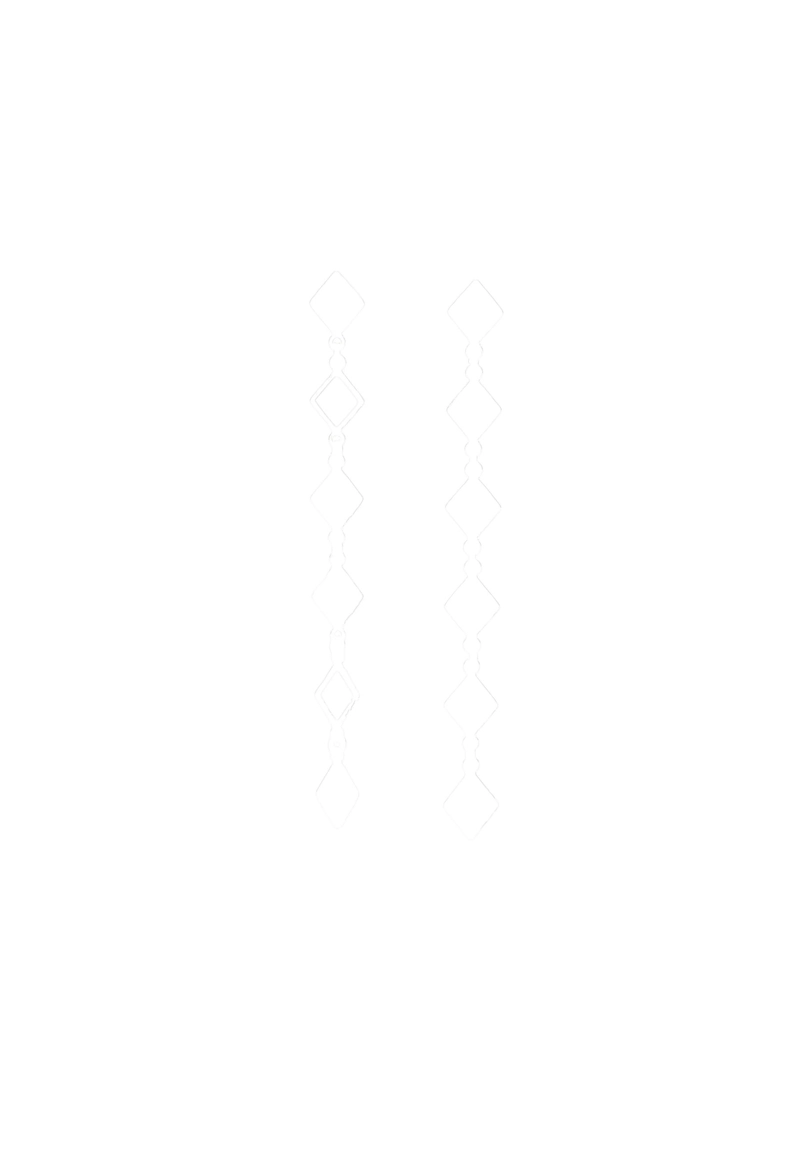 Длинные серьги с эффектом стекла