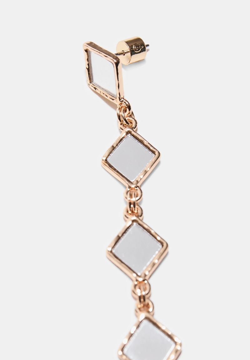 Длинные серьги с эффектом стекла