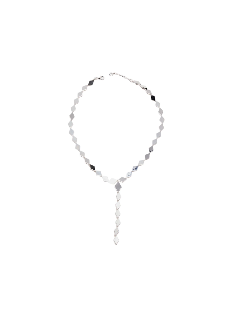 Колье-лариат с ромбовидным кристаллом