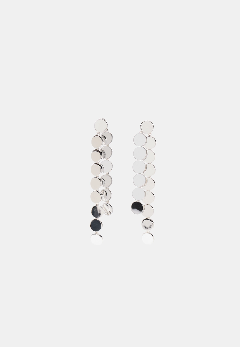 Длинные серьги с мини-кругами