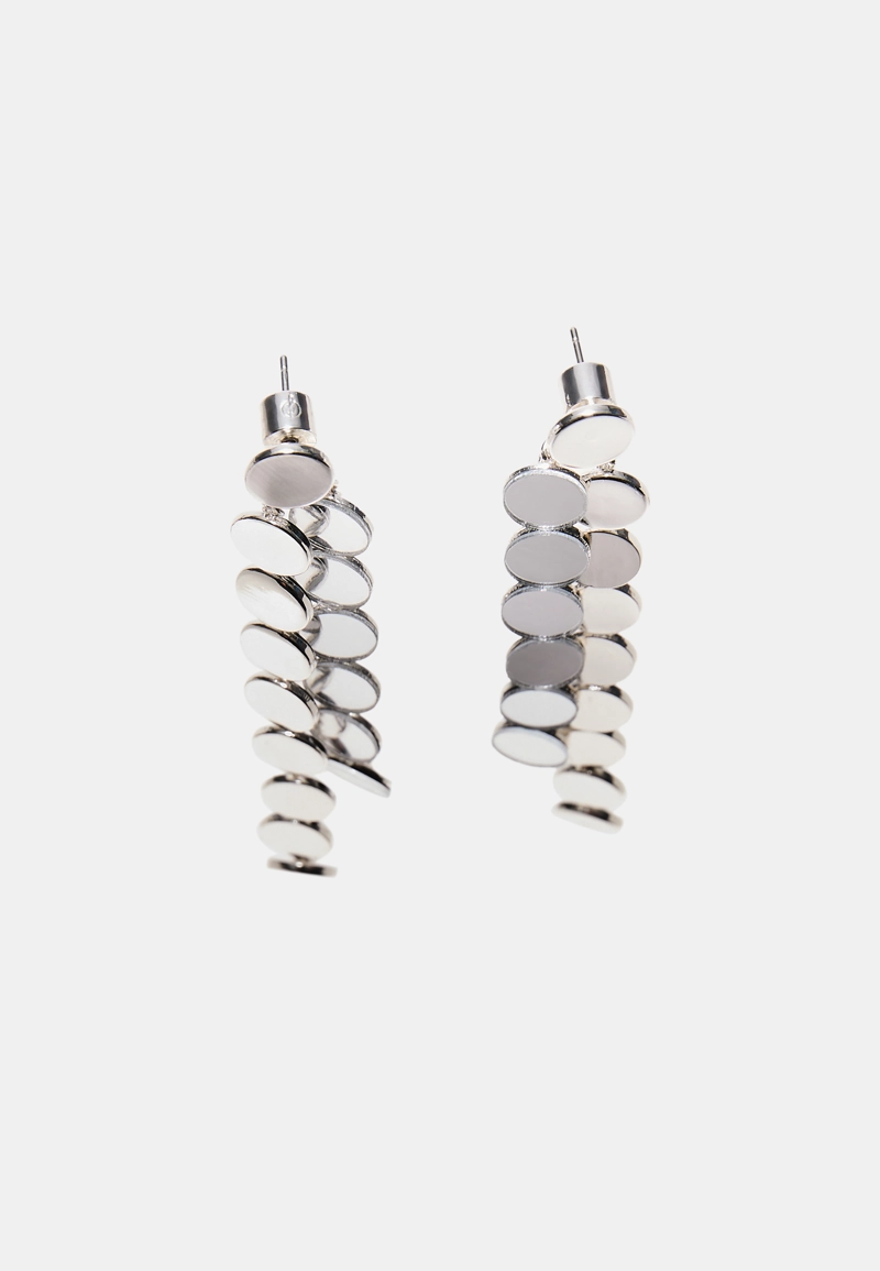 Длинные серьги с мини-кругами