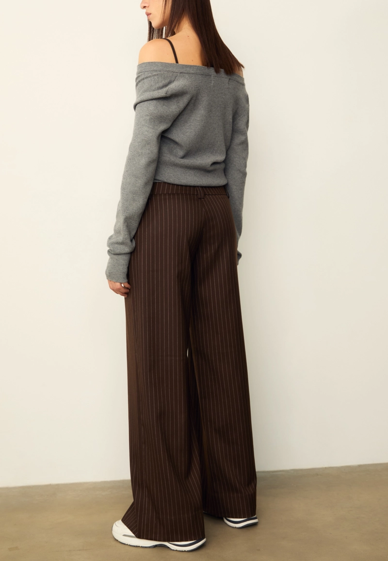 Брюки с полосатым поясом