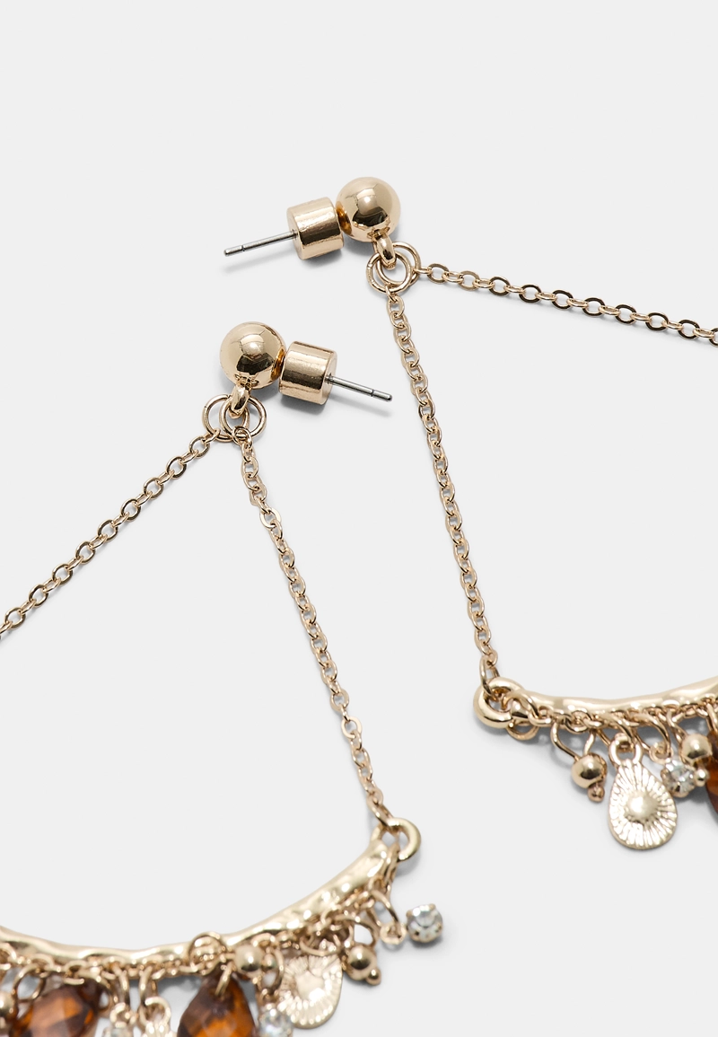 Мини-серьги с бусинами