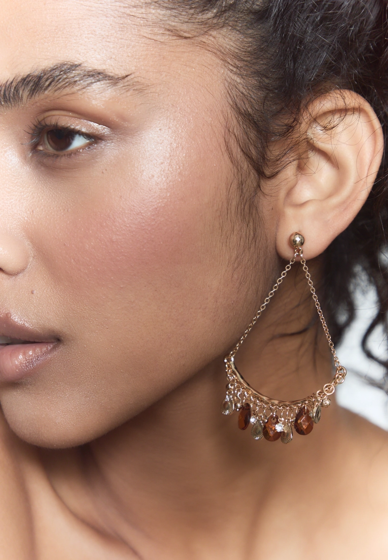 Мини-серьги с бусинами