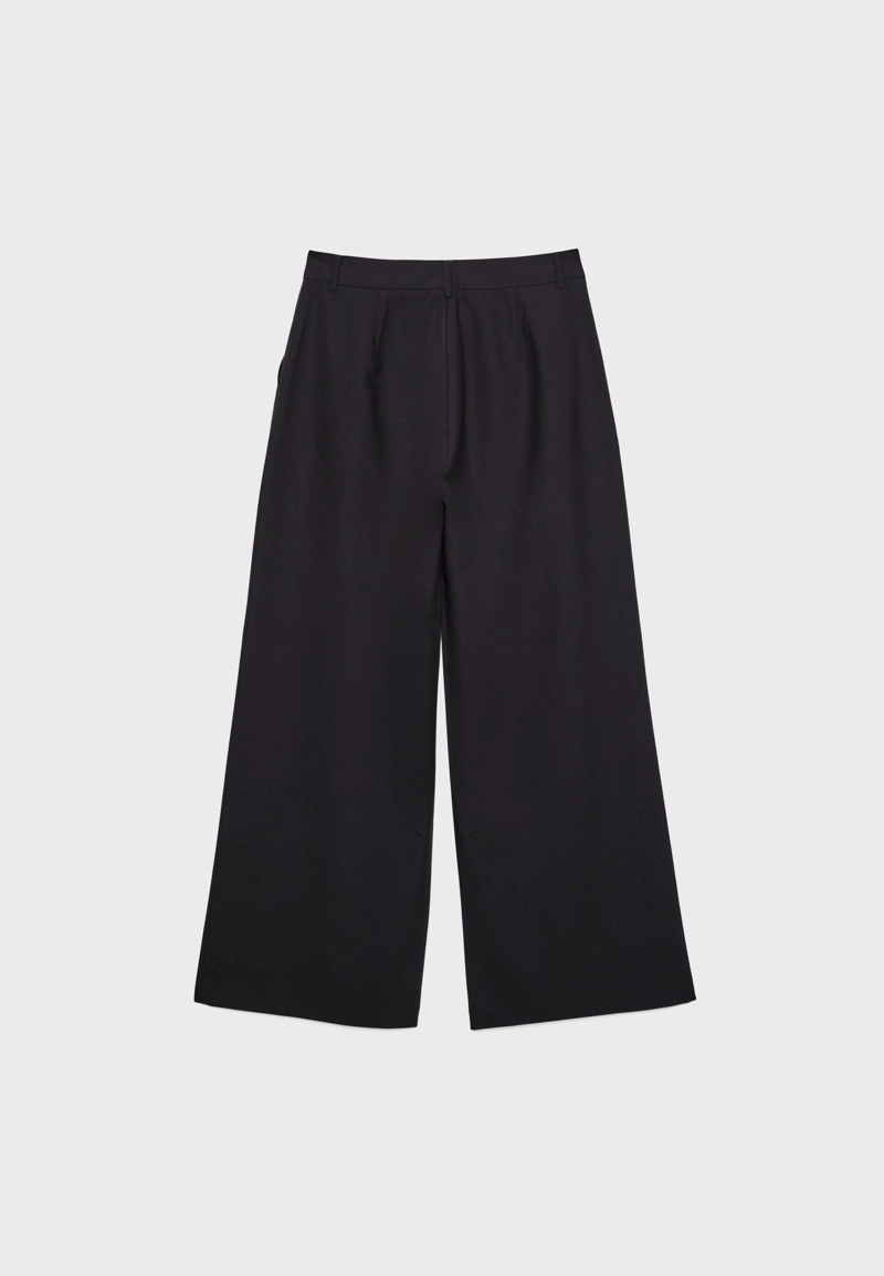 Повседневные брюки в полоску с перекрестной талией