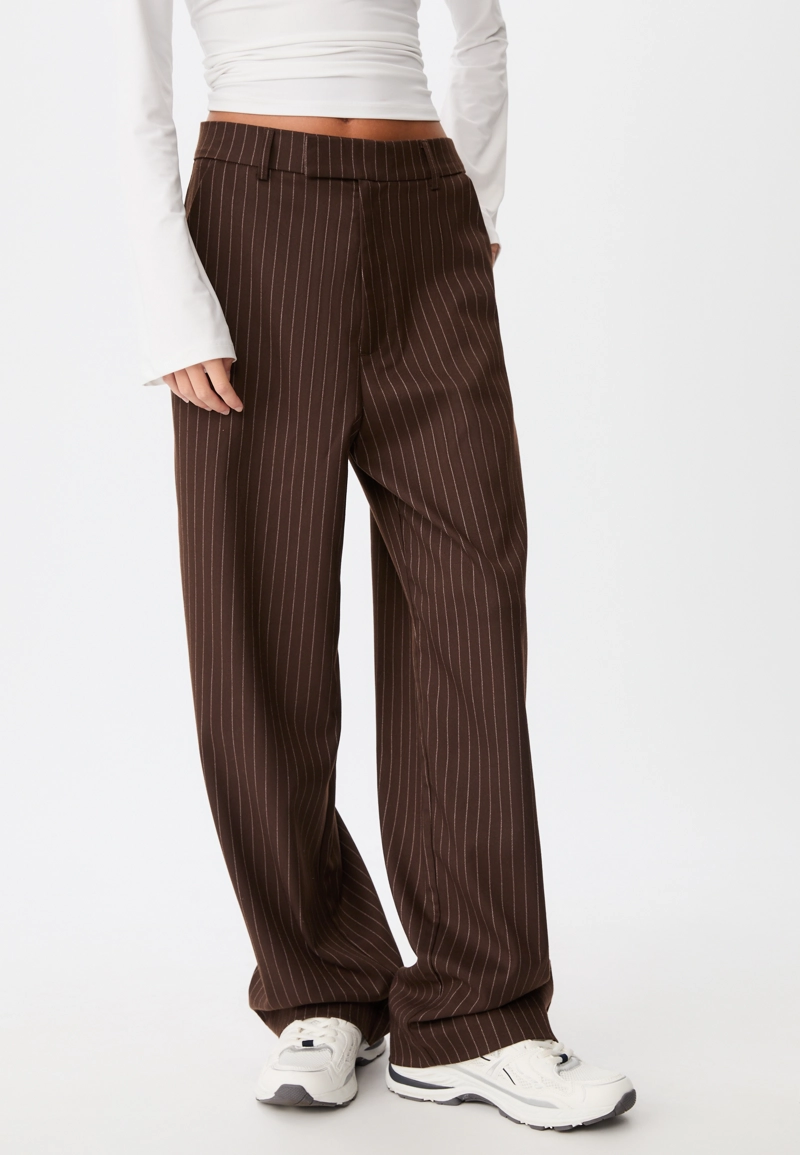 Брюки-бэгги в полоску