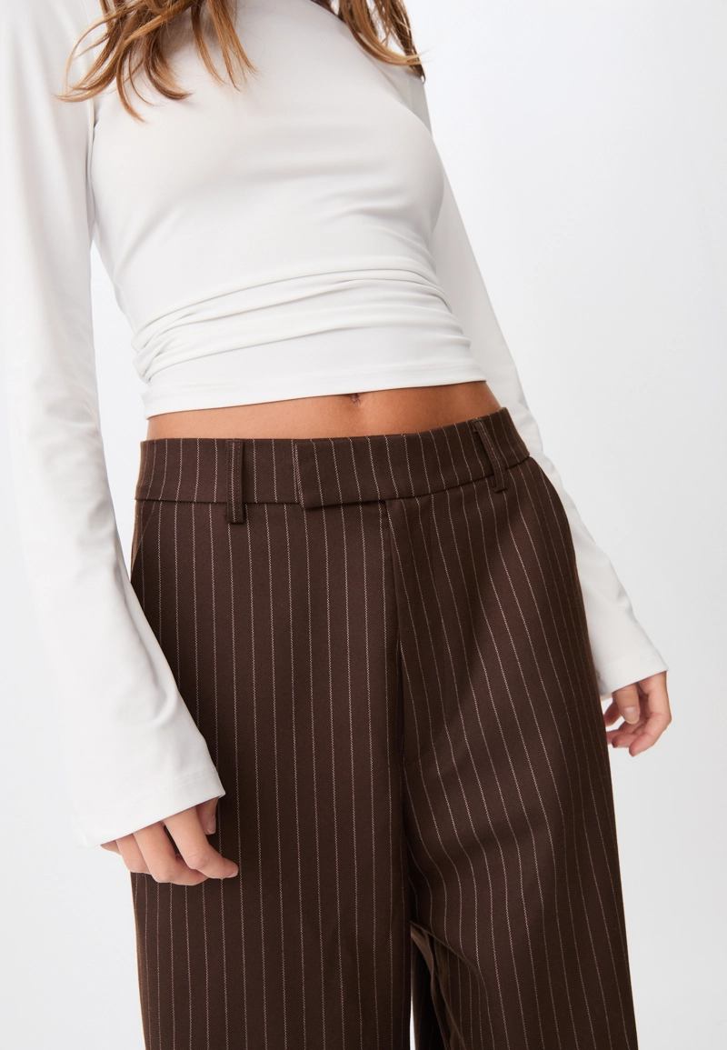 Брюки-бэгги в полоску