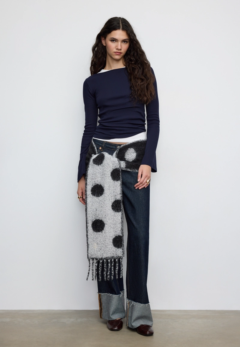 Шарф в горошек