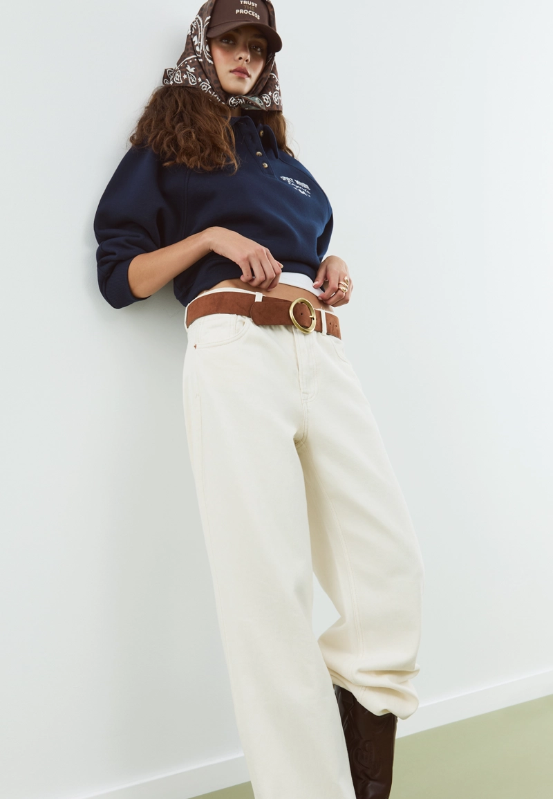 Толстовка-поло на пуговицах