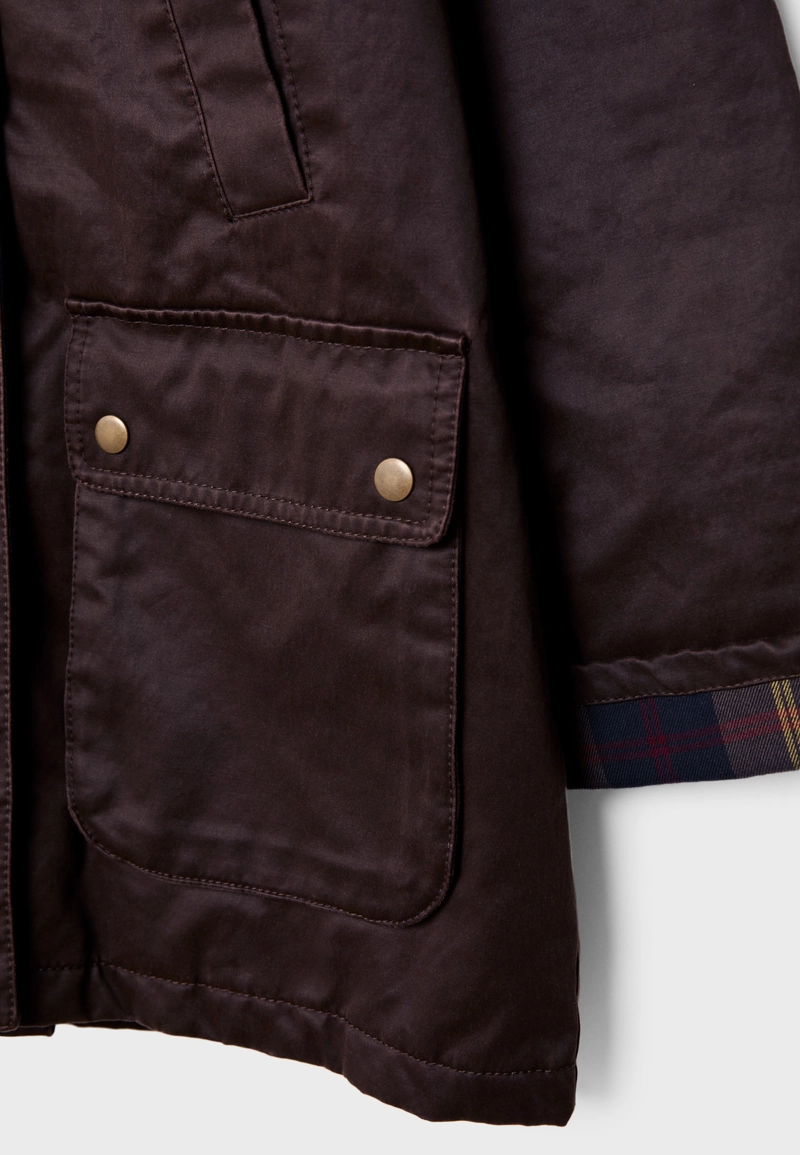 Парка с вощеным покрытием и множеством карманов