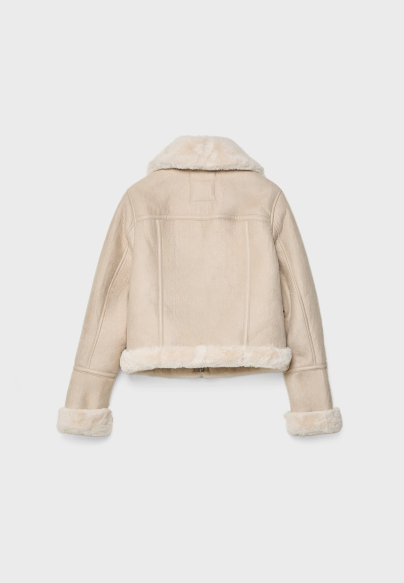 Куртка-дубленка из искусственной замши