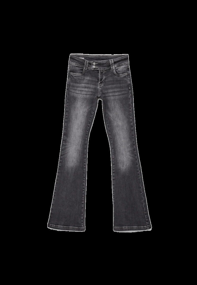 Джинсы клеш с низкой посадкой и заклепками