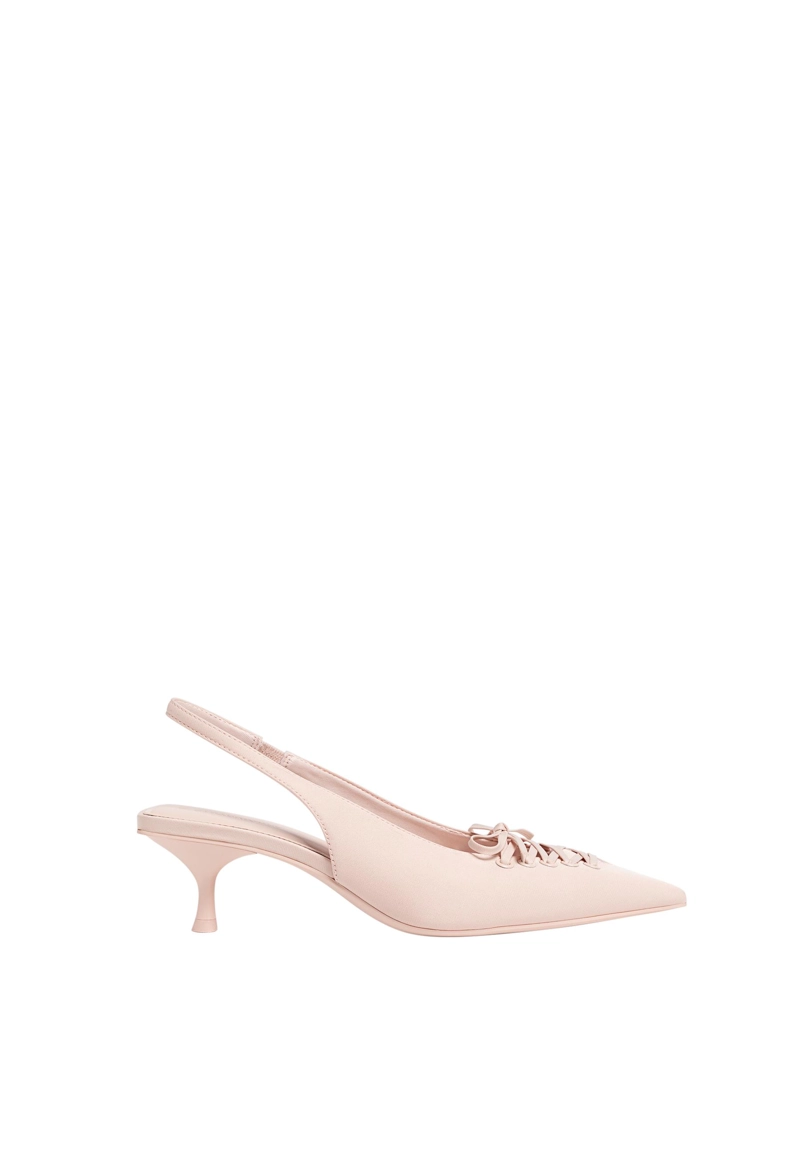 Туфли на среднем каблуке с корсетной шнуровкой